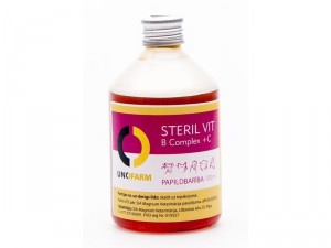 STERIL VIT B COMPLEX+C vitamīnu papildbarība mājlopiem 100ml